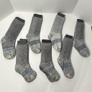 Bombas | Lot of 7 Heathered Gray Boot Socks | One Size (Medium)
